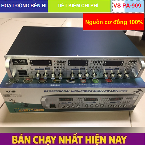 Amply nhà yến VS PA-909 - 3 kênh âm thanh độc lập