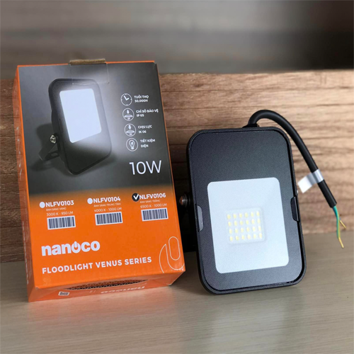 Đèn LED Nanoco IP65 10W chống cú mèo 