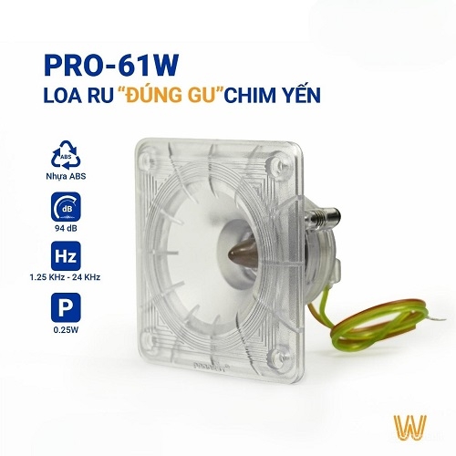 LOA RU CAO CẤP PRO-61W TRONG SUỐT SẴN DÂY CHUYÊN DỤNG HIỆU QUẢ
