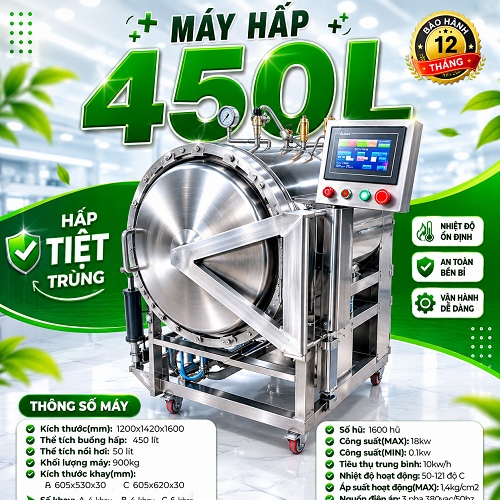Máy hấp tiệt trùng hủ yến - 450L