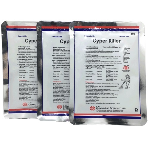 Thuốc diệt côn trùng có cánh, ruồi, nhặng, gián, kiến, rận, muỗi, bọ mạc CYPER KILLER 30g